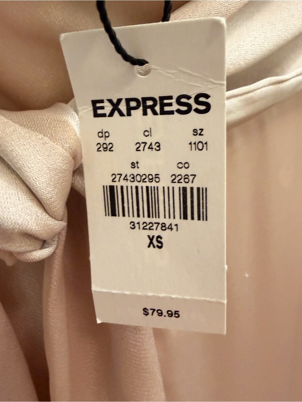NWT Express High Waisted Satin Tie Waist Wide Leg Pants Size XS - Picture 7 of 10